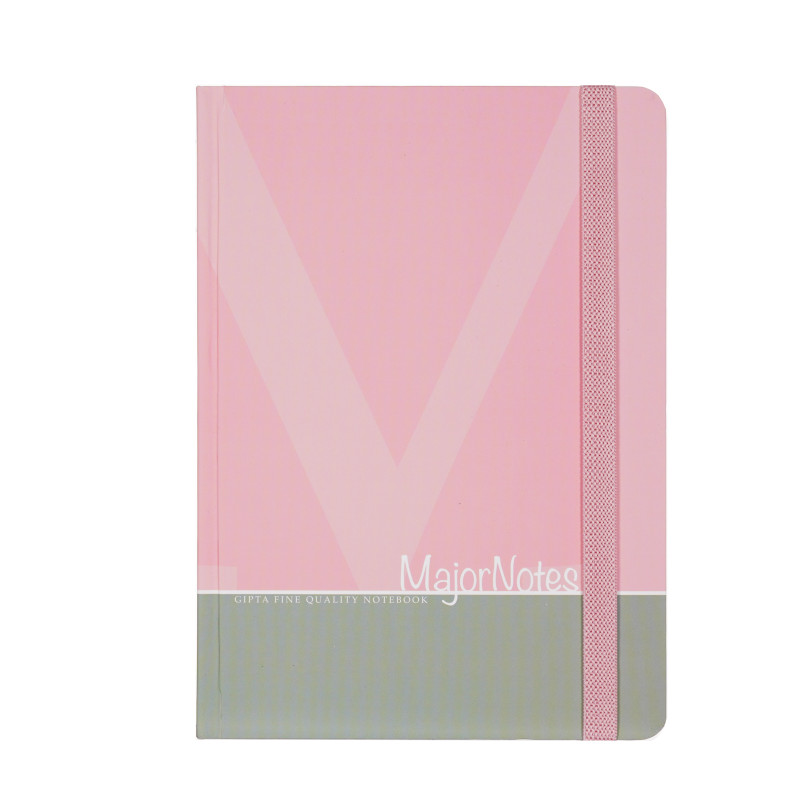 Ημερολόγιο - Σημειωματάριο με λάστιχο, Α 5, 120 φύλλα, ριγέ, ροζ  178201