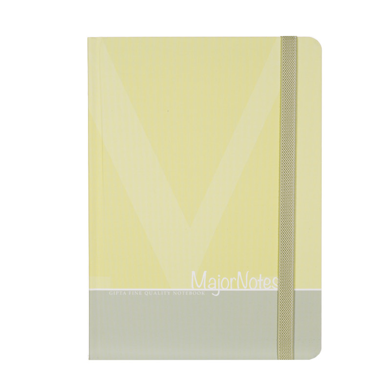 Ημερολόγιο - Σημειωματάριο με λάστιχο, Α 5, 120 φύλλα, ριγέ, κίτρινο  178205