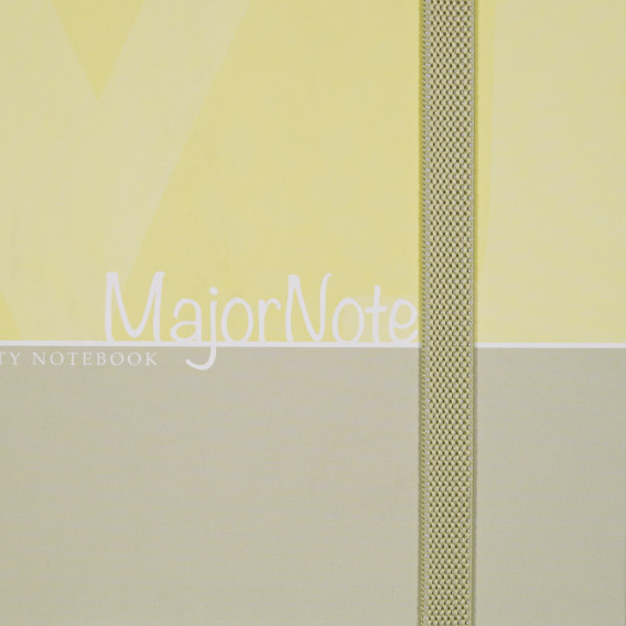 Σημειωματάριο Major Notes με λάστιχο, 19 x 26 cm, 120 φύλλα, ριγέ, κίτρινο Gipta 178230 2
