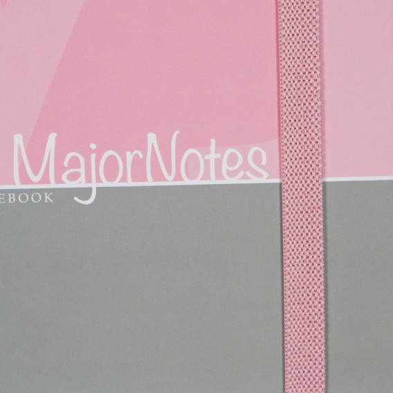 Σημειωματάριο Major Notes με λάστιχο, 19 x 26 cm, 120 φύλλα, ριγέ, ροζ Gipta 178234 2