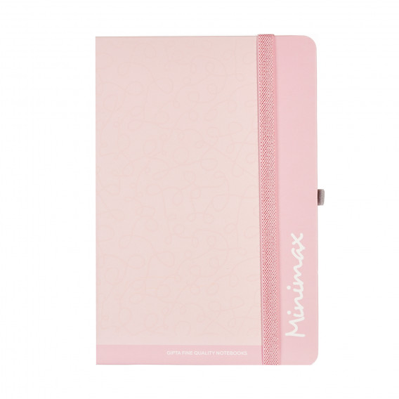 Ημερολόγιο - Σημειωματάριο MINIMAX με λάστιχο № 4, A5, 120 φύλλα, ριγέ, ροζ Gipta 178261 