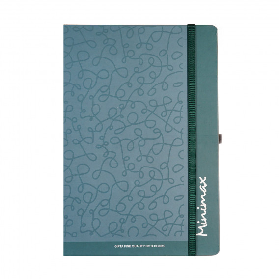 Ημερολόγιο - Σημειωματάριο MINIMAX με λάστιχο № 5, A5, 120 φύλλα, ριγέ, πράσινο Gipta 178265 