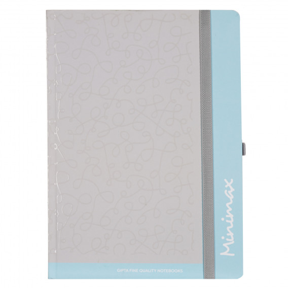 Ημερολόγιο - Σημειωματάριο Minimax με λάστιχο № 7, 19 X 26 cm, 120 φύλλα, φαρδιές γραμμές, γκρι Gipta 178269 