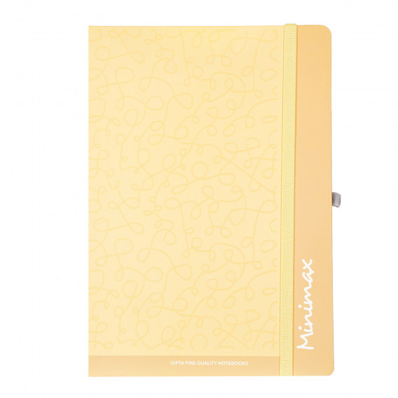 Ημερολόγιο - Σημειωματάριο Minimax με λάστιχο № 11, 19 X 26 cm, 120 φύλλα, φαρδιές γραμμές, κίτρινο Gipta 178285 