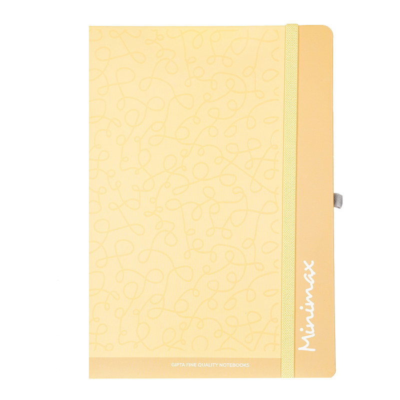 Ημερολόγιο - Σημειωματάριο Minimax με λάστιχο № 11, 19 X 26 cm, 120 φύλλα, φαρδιές γραμμές, κίτρινο  178285