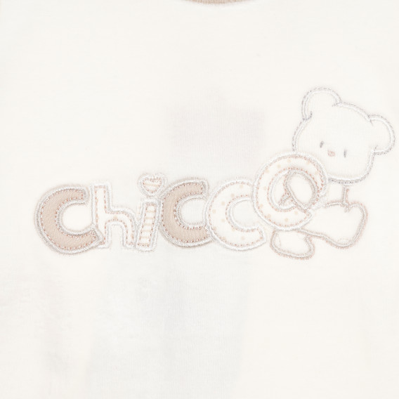 Μακρυμάνικο βελούδινο φορμάκι με απλικέ αρκούδα για μωρό Chicco 179003 3