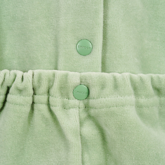 Βαμβακερό μακρυμάνικο πράσινο φορμάκι με χαρούμενη εικόνα για αγοράκι, πράσινο Chicco 180017 3