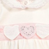 Βρεφική φόρμα με ροζ ρίγες και ραμμένα σχέδια Chicco 180020 2