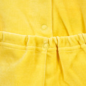 Βελούδινο, μακρυμάνικο φορμάκι σε κίτρινο χρώμα, με απλικέ σχέδιο λιονταράκι Chicco 180041 3