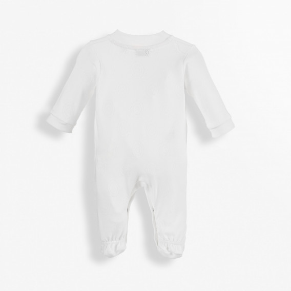 Λευκό βαμβακερό φορμάκι για μωρά με διακοσμητικές τρύπες PIPPO&PEPPA 180094 5