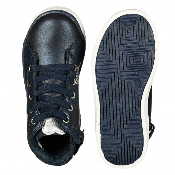 Αθλητικά μαύρα παπούτσια με την επιγραφή LOVE για κορίτσια Beppi 180349 5