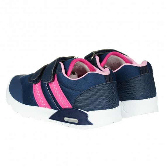 Φωτεινά μπλε αθλητικά παπούτσια με ροζ λεπτομέρειες για κορίτσια Beppi 180357 4