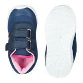 Φωτεινά μπλε αθλητικά παπούτσια με ροζ λεπτομέρειες για κορίτσια Beppi 180358 5