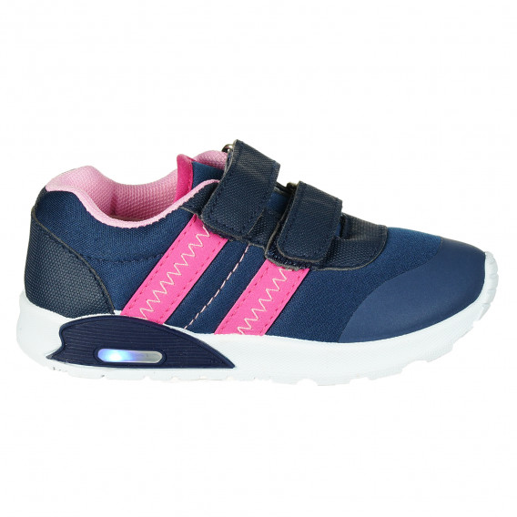 Φωτεινά μπλε αθλητικά παπούτσια με ροζ λεπτομέρειες για κορίτσια Beppi 180359 6