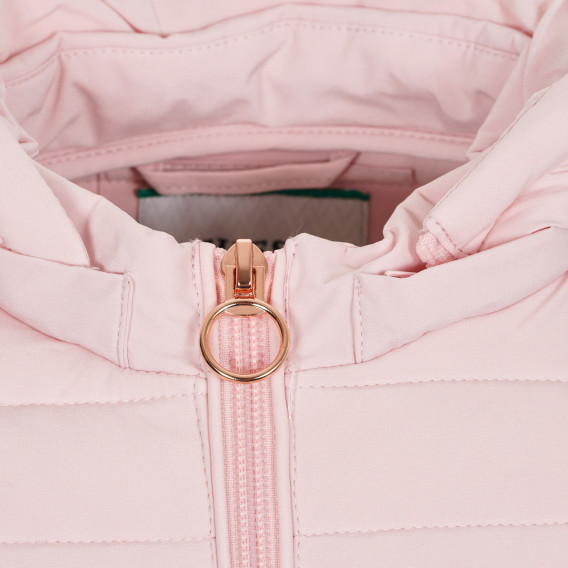 Ροζ πουπουλένιο μπουφάν με κουκούλα για κορίτσια Guess 180443 2