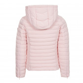 Ροζ πουπουλένιο μπουφάν με κουκούλα για κορίτσια Guess 180445 4
