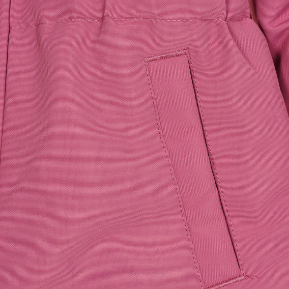 Μπουφάν με κουκούλα και στρίφωμα στα μανίκια, ροζ Name it 180496 3