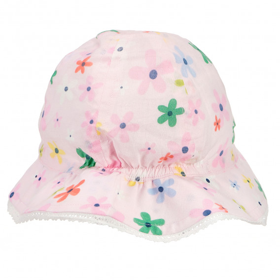 Βαμβακερό καπέλο με λουλουδένιο σχέδιο για κορίτσια, ροζ Boboli 180977 3