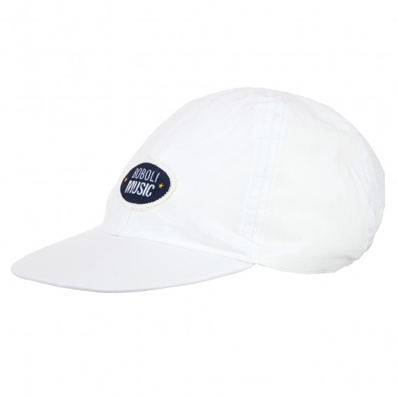 Βαμβακερό καπέλο με γείσο για αγόρια, λευκό Boboli 181003 2