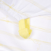 Βαμβακερό φόρεμα για μωρά σε λευκό και κίτρινο Tape a l'oeil 181092 2