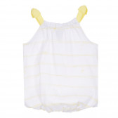 Βαμβακερό φόρεμα για μωρά σε λευκό και κίτρινο Tape a l'oeil 181093 3