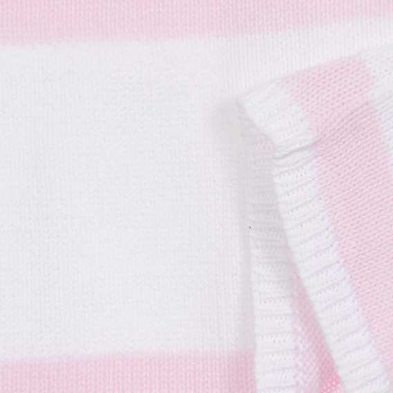 Βαμβακερή μπλούζα για μωρά σε λευκό και ροζ Neck & Neck 181181 3
