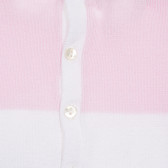 Βαμβακερή μπλούζα για μωρά σε λευκό και ροζ Neck & Neck 181182 2