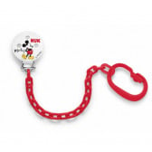 Πιπίλα με κόκκινο κλιπ με σχέδιο Mickey NUK 181451 