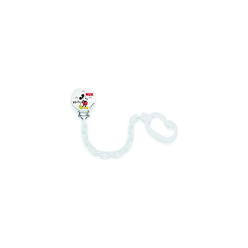 Πιπίλα με κλιπ λευκού χρώματος με σχέδιο Mickey  181452