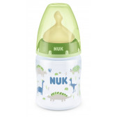 First Choice πράσινο μπουκάλι από πολυπροπυλένιο με πιπίλα μέσης ροής για ηλικία 0-6 μηνών, 150 ml. NUK 181494 7