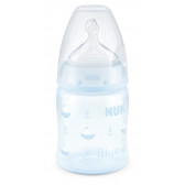 First Choice μπουκάλι πολυπροπυλενίου σε μπλε χρώμα, με πιπίλα μέσης ροής για ηλικία 0-6 μηνών, 150 ml. NUK 181500 