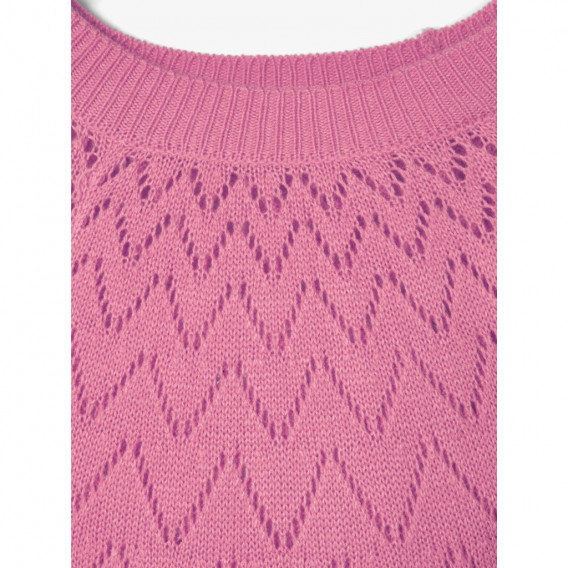 Πλεκτό πουλόβερ σε ροζ για κορίτσια Name it 181866 2
