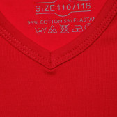 Βαμβακερό μπλουζάκι σε κόκκινο χρώμα για κορίτσια Disney 182129 3