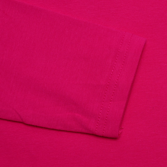 Βαμβακερή μπλούζα για κορίτσια, σε σκούρο ροζ χρώμα Disney 182144 3
