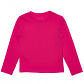 Βαμβακερή μπλούζα για κορίτσια, σε σκούρο ροζ χρώμα Disney 182147 