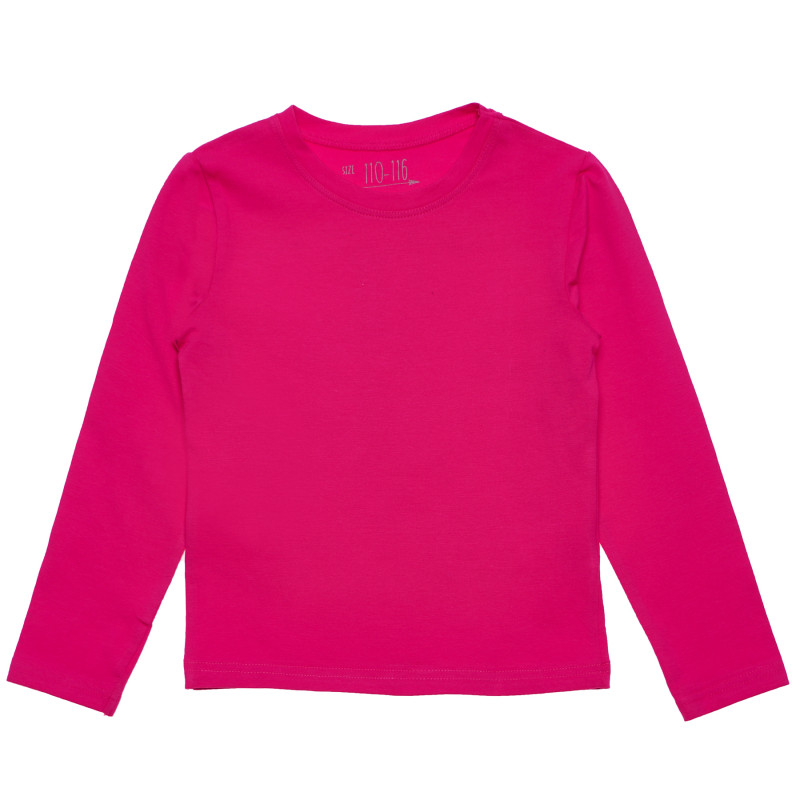 Βαμβακερή μπλούζα για κορίτσια, σε σκούρο ροζ χρώμα  182147