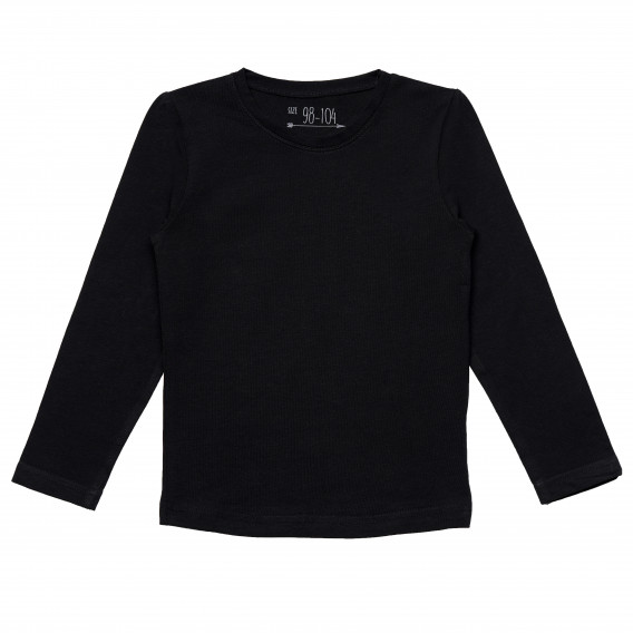 Βαμβακερή μπλούζα σε μαύρο χρώμα για κορίτσια FZ frendz 182277 