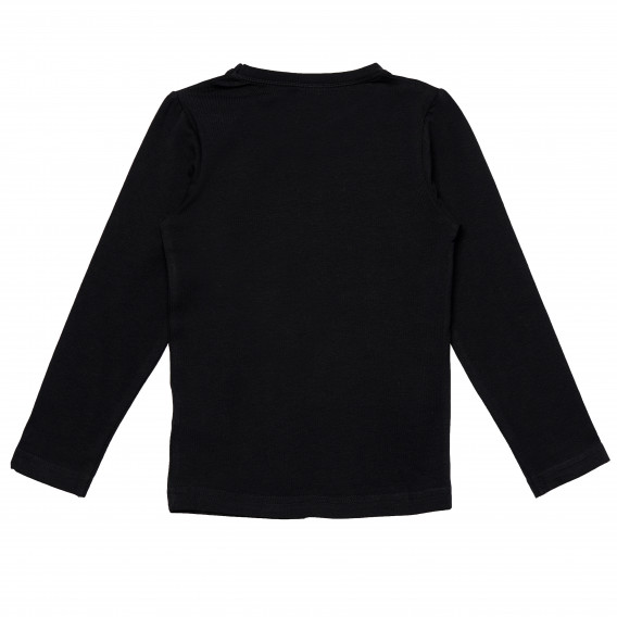 Βαμβακερή μπλούζα σε μαύρο χρώμα για κορίτσια FZ frendz 182279 2