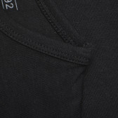 Βαμβακερό μπλουζάκι σε μαύρο χρώμα για κορίτσια FZ frendz 182282 4