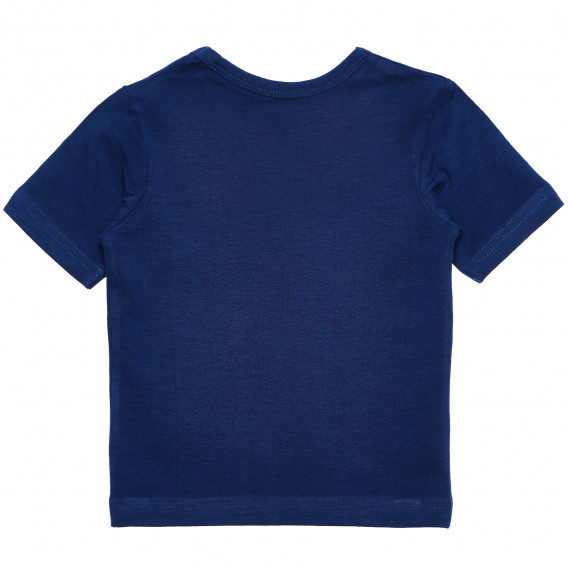 Βαμβακερό μπλουζάκι με λαιμόκοψη V για αγόρια σε μπλε χρώμα Disney 182542 2