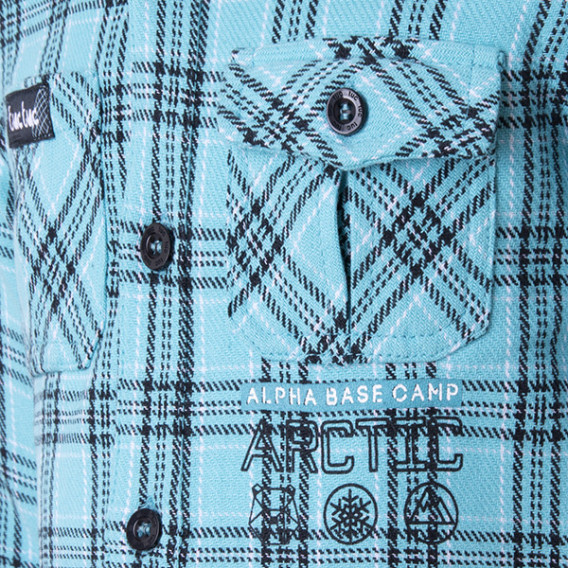 Καρό πουκάμισο με μακρύ μανίκι και μια μικρή επιγραφή για αγόρι Tuc Tuc 1826 3
