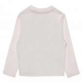 Μακρυμάνικο πουκάμισο για αγόρια με τύπωμα σε λευκό με χρωματικά αντίθετα μανίκια Chicco 182786 2