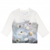 Βαμβακερή μακρυμάνικη μπλούζα με στάμπα διαστήματος Chicco 182789 