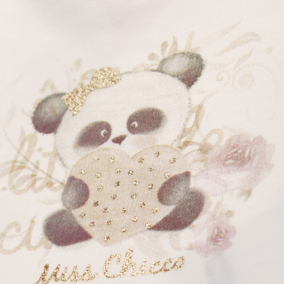 Βαμβακερή μακρυμάνικη μπλούζα με στάμπα αρκουδάκι Chicco 182795 3