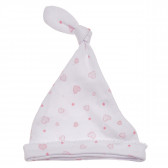 Βαμβακερός σκούφος με σχέδιο μωρού για κορίτσια, λευκός Idexe 182870 