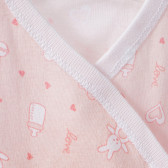 Σετ βαμβακερό κορμάκι δύο τεμαχίων για κοριτσάκια σε ροζ χρώμα Chicco 182921 2