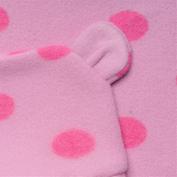 Σετ κουβέρτας και σκούφου για μωρό, σε ροζ χρώμα  183107 2