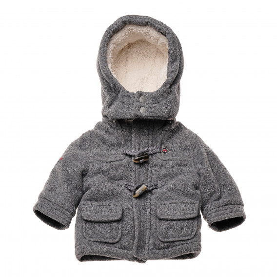 Παλτό με κουκούλα για μωρό, γκρι για αγόρια Chicco 183171 