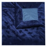 Βελούδινη κουβέρτα για αγόρια σε σκούρο μπλε TUTU 183317 