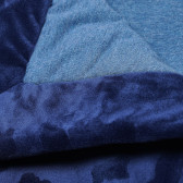 Βελούδινη κουβέρτα για αγόρια σε σκούρο μπλε TUTU 183318 2